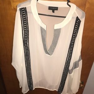Sheer off white blouse